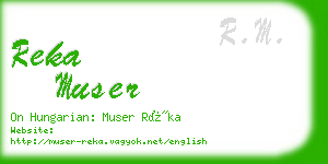 reka muser business card